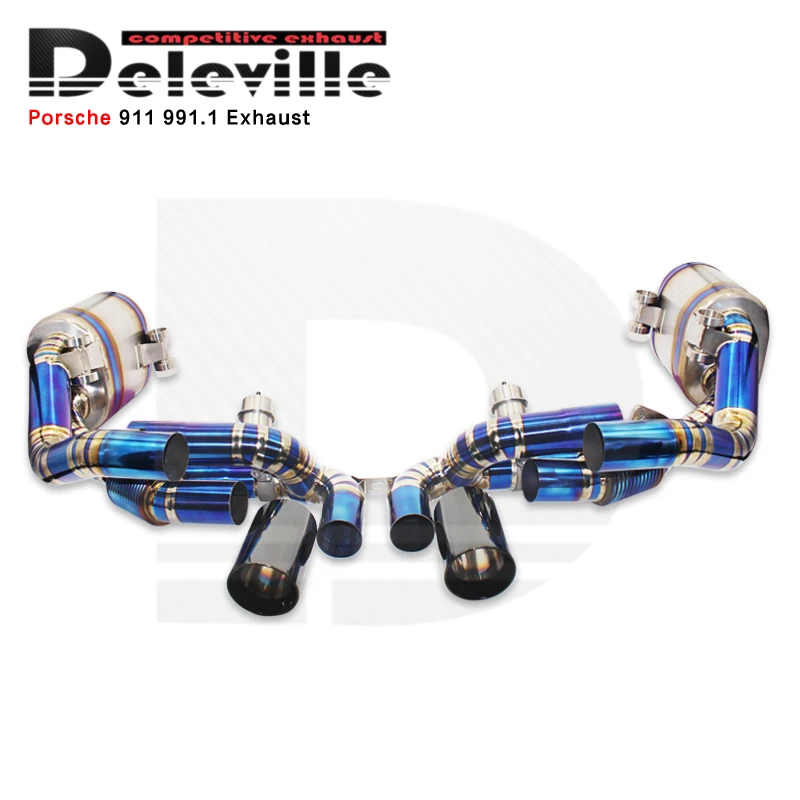 Car Exhaust catback For Porsche 911 991.1 3.4/3.8 2012-2015 Upgrade GT3 titanium exhaust pipe valvetronic exhaust muffler