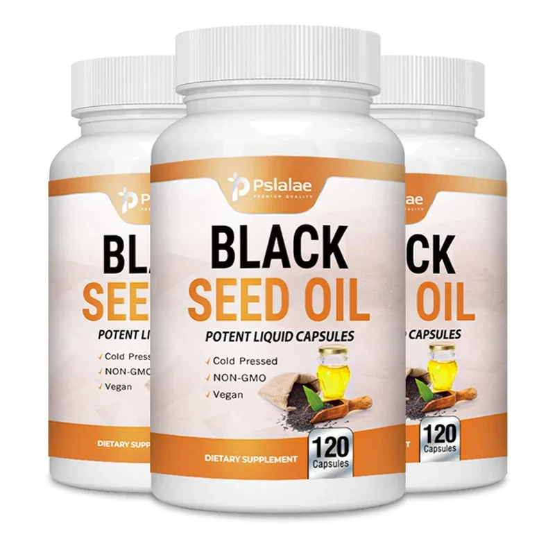 

Black Seed Oil Capsules - Supports Digestion, Skin, Hair, Breathing, Immune and Brain Functions - Non-GMO Gluten Free Free