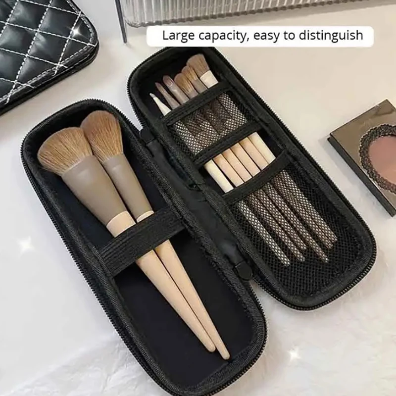 Cosmetic Bag Waterproof Double Zip Makeup Brush Case Women Storage Bag Portable Travelling Brush Holder Cosmetic Case