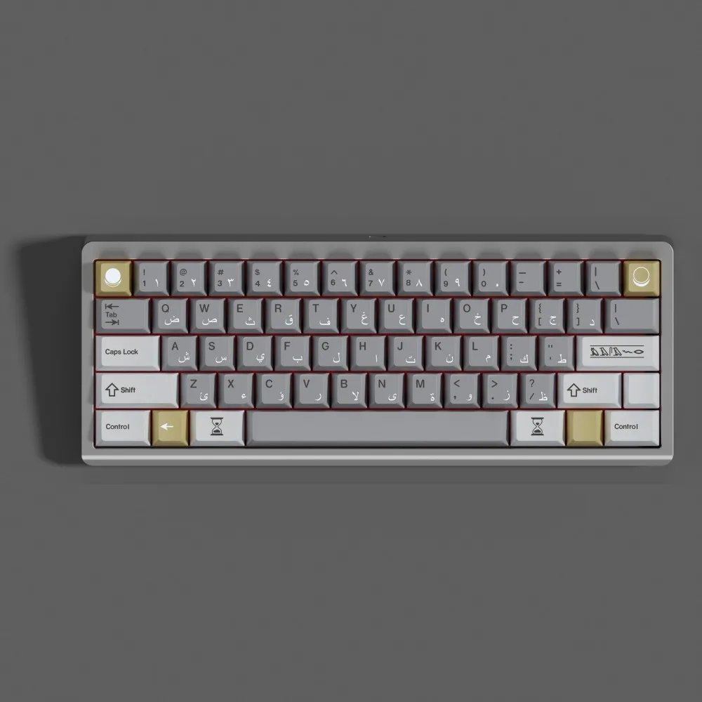 KKB Keycaps Set PBT Cherry Profile  Key Caps for 7U ALICE Mechanical Keyboard Costom Artisan Point Keyboard Caps Accessories