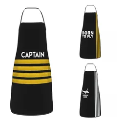 Captain Stripes Epaulettes Funny Apron Women Men Aviation Airplane Pilot Adult Kitchen Chef Bib Tablier Cuisine Cooking Baking