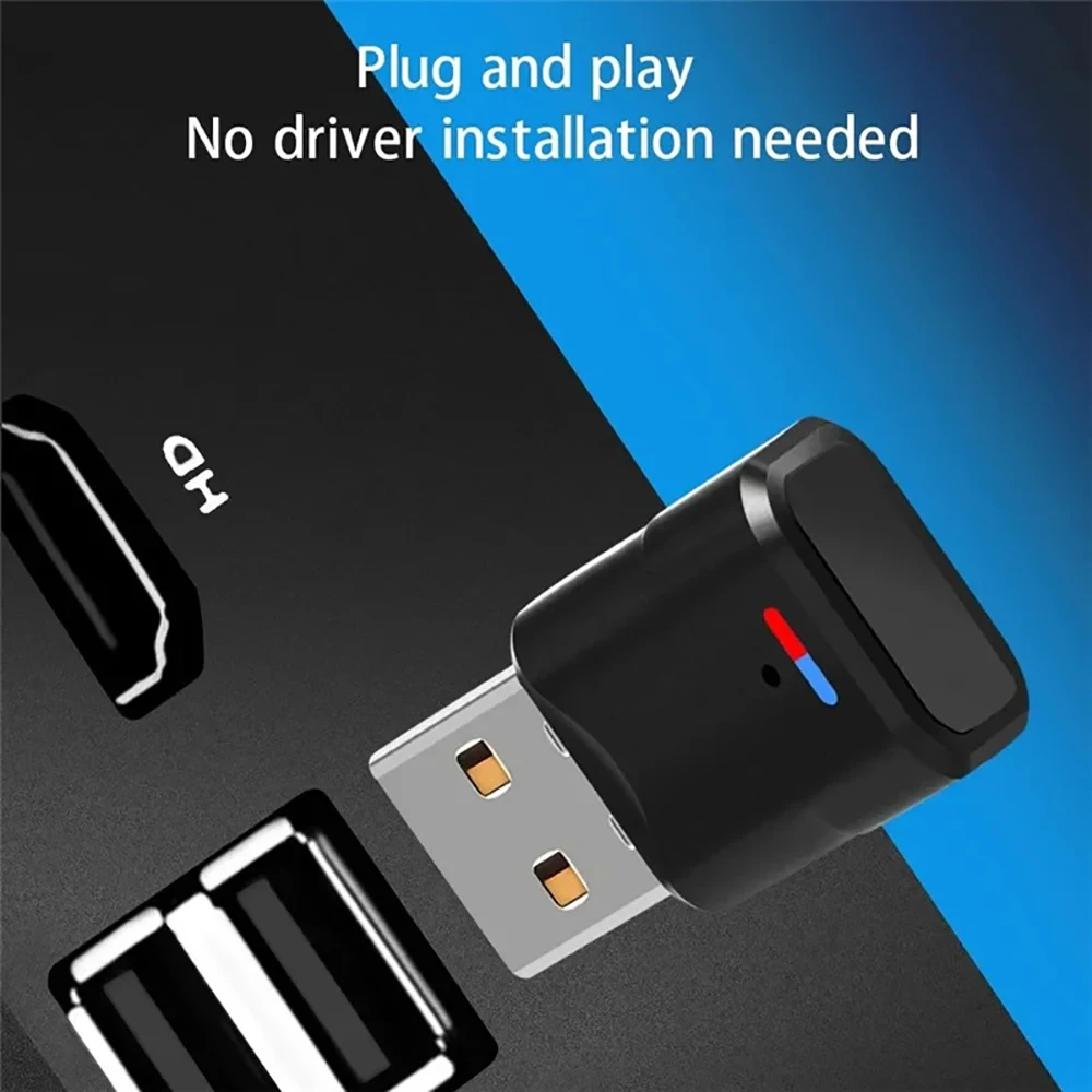 Kebidumei بلوتوث 5.3 محول الصوت سماعة رأس لاسلكية محول استقبال 2 في 1 USB دونغل ل PS5/PS4 لعبة وحدة التحكم سماعة الكمبيوتر