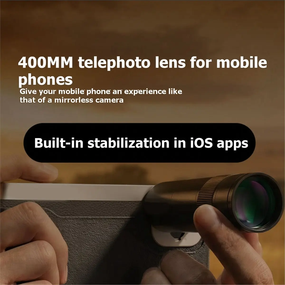 400mm Mobile Phone Telephoto Additional Lens Universal Long Range Photography Professional Phone Telephoto T-Mount
