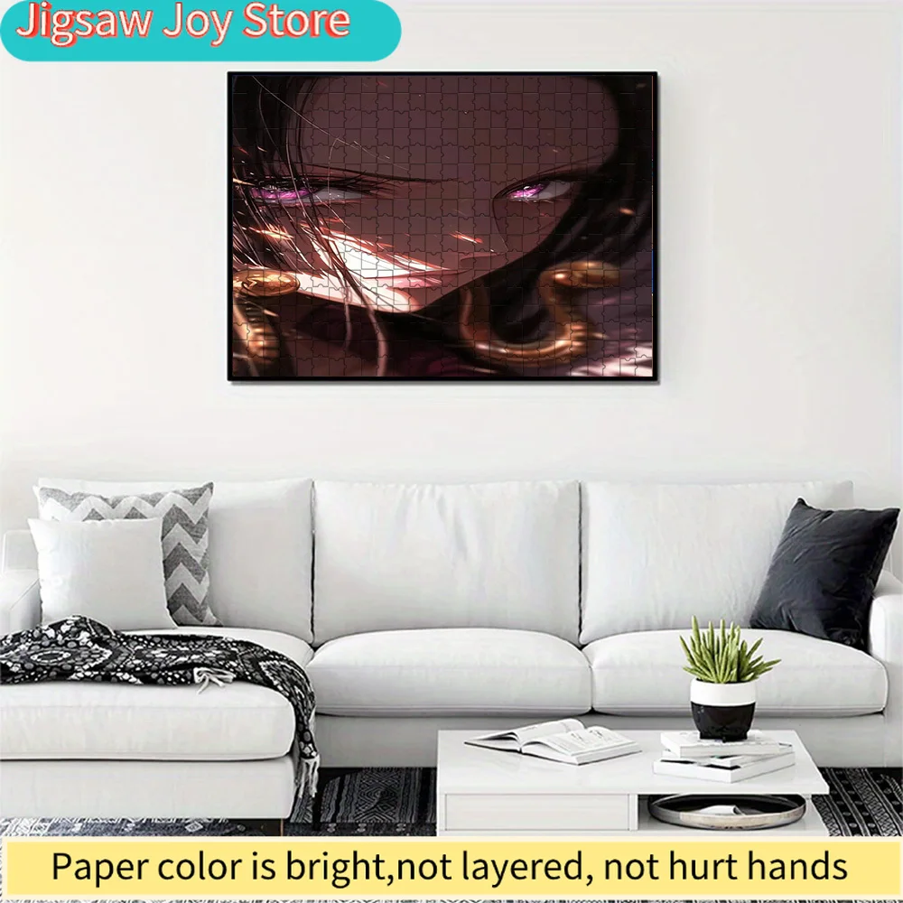 

One Piece Boa Hancock Purple Eyes Snake Close Up Art Paper Jigsaw Puzzle, Pirate Empress Character Decor, Collectible Gift for F