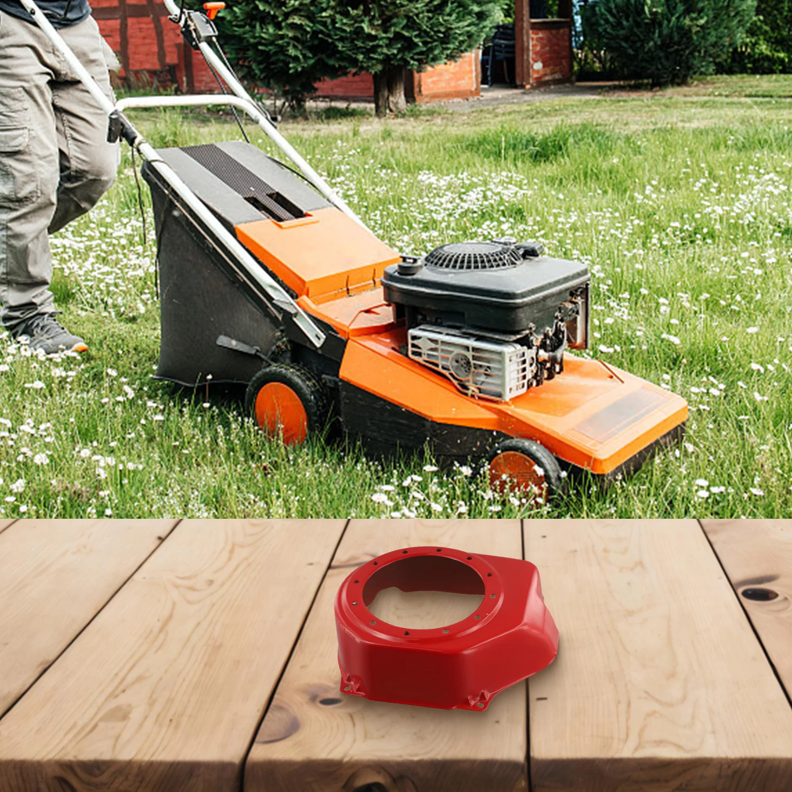 

Железная красная крышка стартера для GX160 для GX200 Крышка охлаждающего вентилятора Крышка стартера с возвратной пружиной 6,5 лошадиных сил Детали садового инструмента