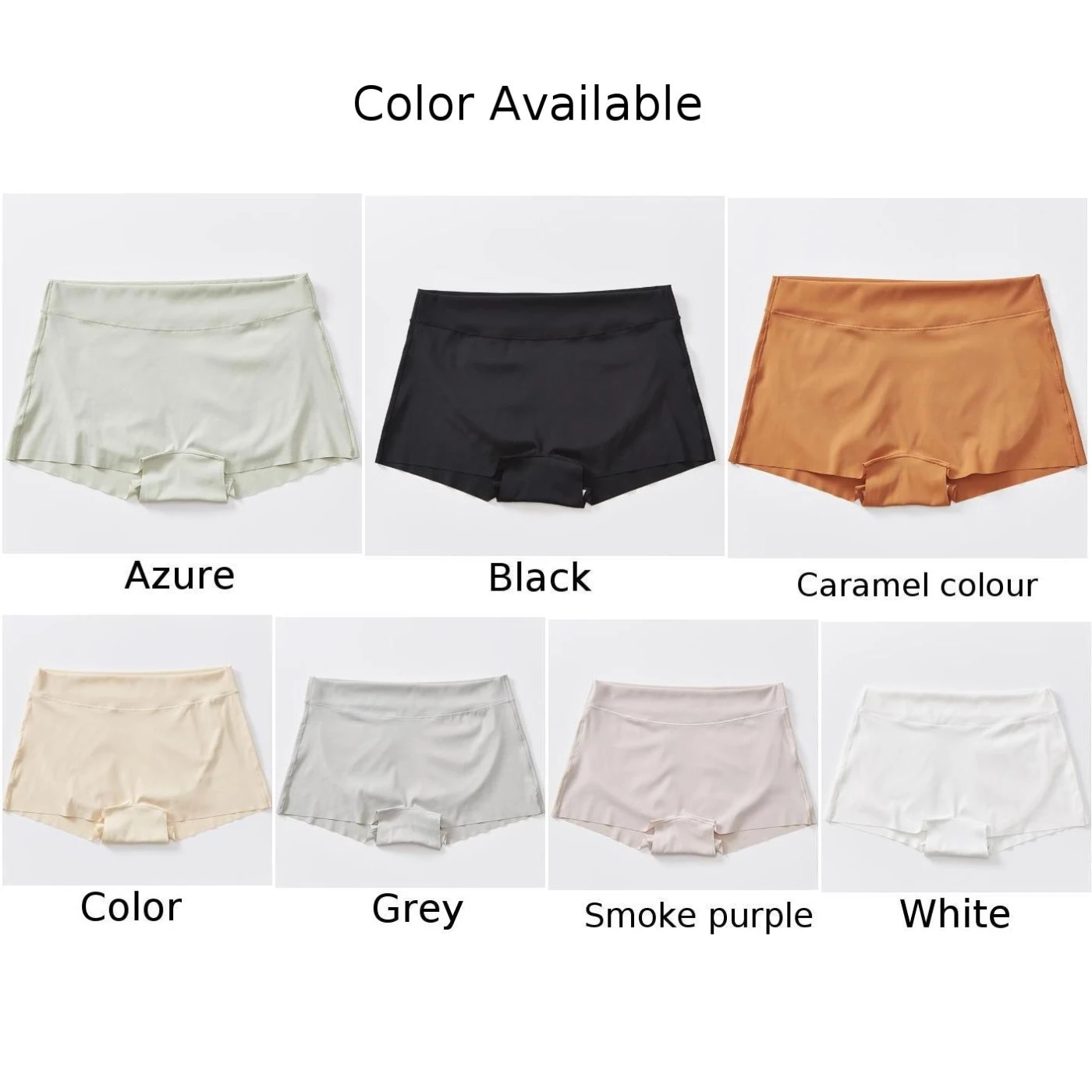 กางเกงในสตรีแบบบาง กระชับ ป้องกันการโป๊ ผ้าไหมน้ำแข็ง สีพื้น สำหรับปั่นจักรยาน ฤดูใบไม้ผลิและฤดูร้อน