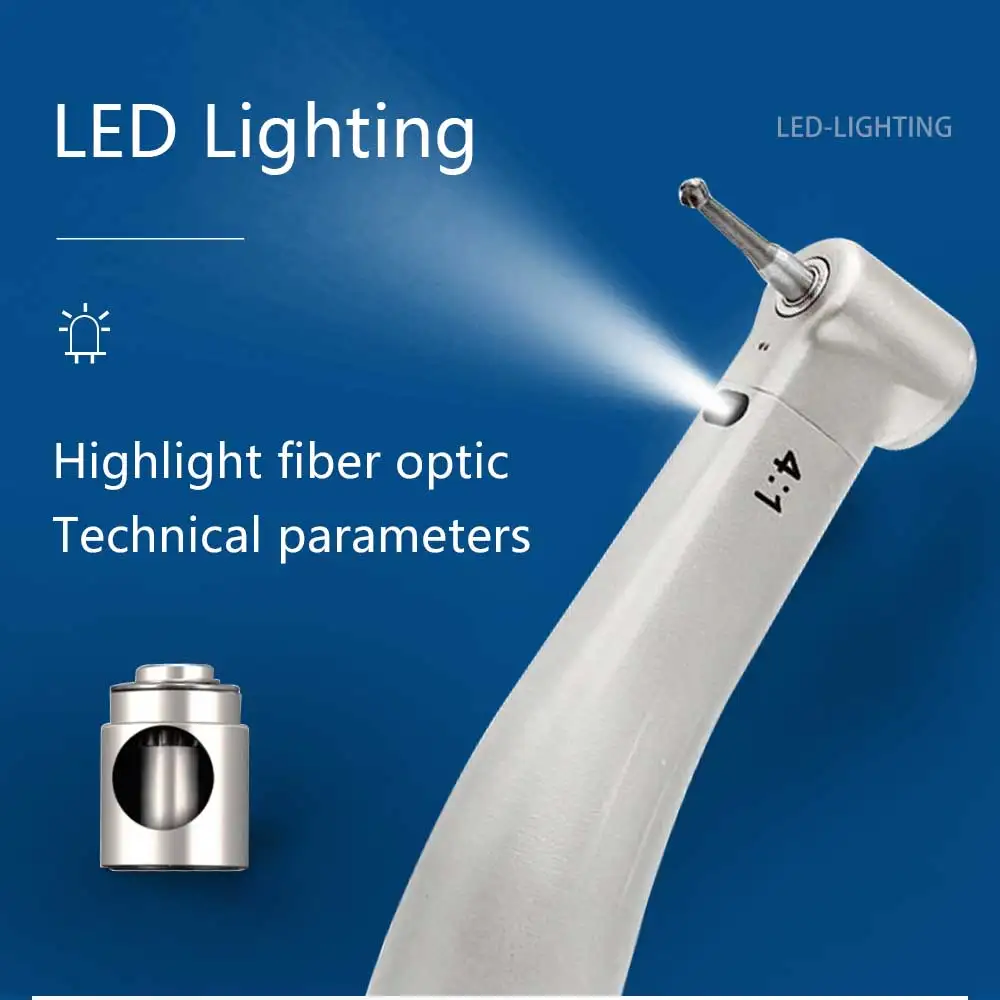 DEASIN Zahnärztliches Endodontie-Gerät Winkelstück Dental 4:1 Glasfaser Niedrigdrehzahl X15L Grüner Ring Handstück – Detail 8
