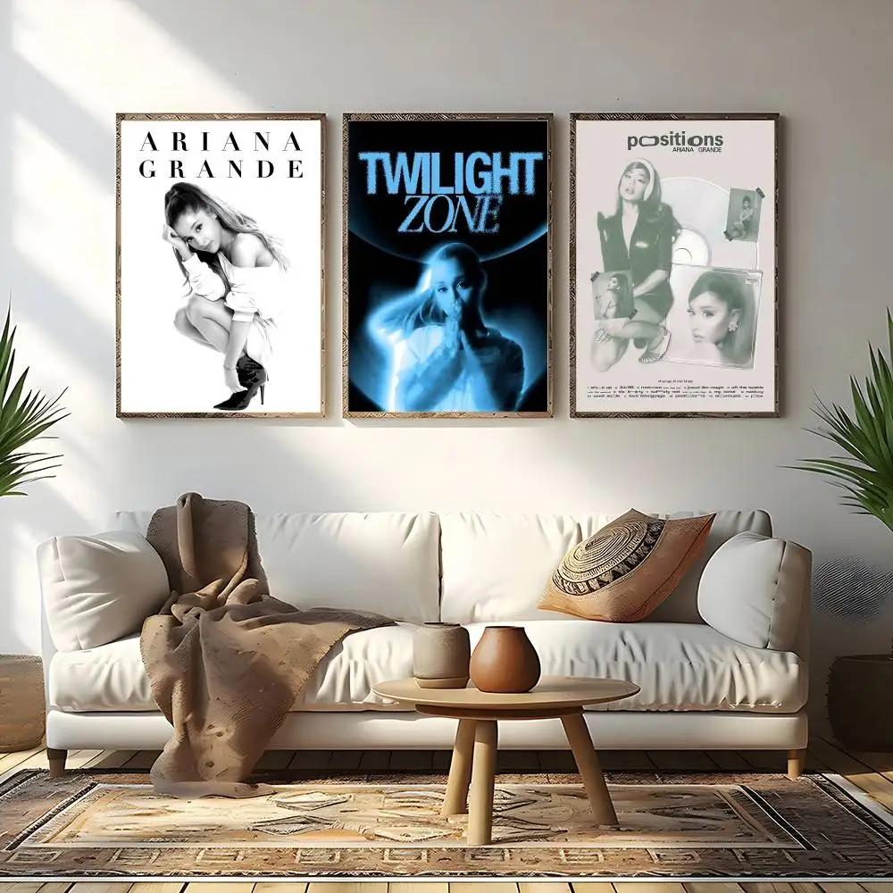 A-Ariana G-Grande Poster Print Canvas Pictures Home For Living Room And Bedroom Wall Modern Decor Frameless Painting