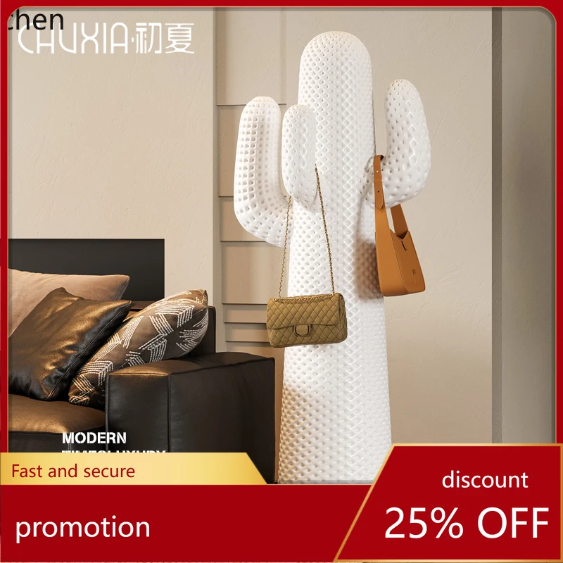 HT Cactus Floor Ornament Internet Celebrity Large Sculpture Mall Display Living Room Coat Rack Home Decoration