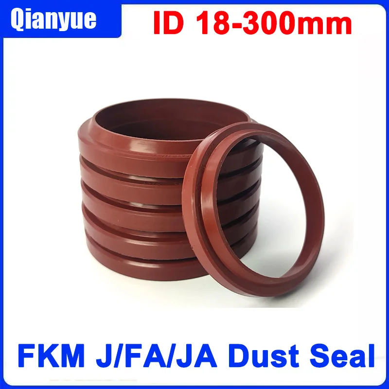 

FKM J/FA/JA Dust Seal ID 18-300mm - High Temp 250°C U-Cup Wiper for Hydraulic Cylinders (Corrosion Resistant, In Stock)