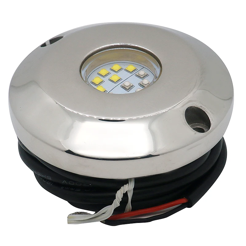 ocean docking submarine underwater led boat lights interruptor on e off cor dupla branco e azul 60w 01