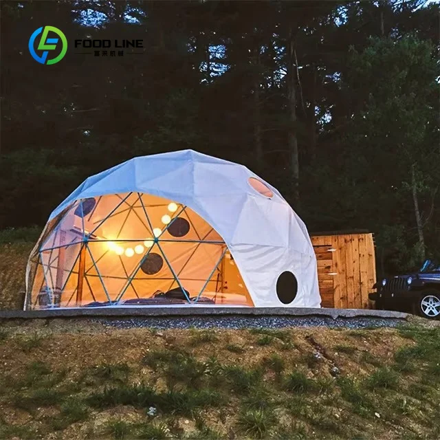 Custom Half Dome Geodesic Tent, Wear-resistant Coated PVC Luxury Glamping House for Outdoor Performance Events