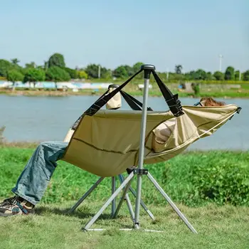초경량 접이식 캠핑 문 체어, 휴대용 여행 레저 낮잠 흔들 의자, 야외 낚시 의자 