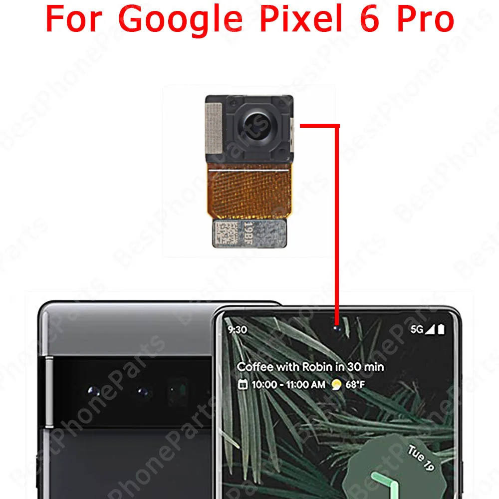 Front Rear Camera For Google Pixel 6 Pro 6a 7 7a Fold Back View Selfie Camera Module Facing Flex Cable Replacement Spare Parts