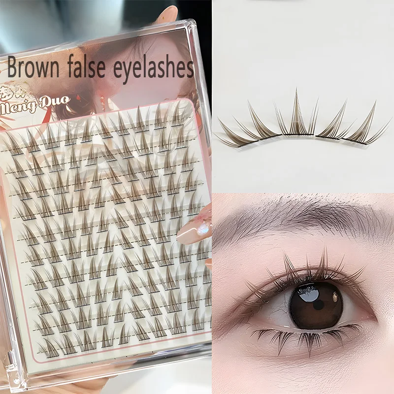 

Caramel Sunflower False Eyelashes Pure Photogenic Lashes Accessories Segmented Comic Simulation Natural Thick Eyelashes Makeup