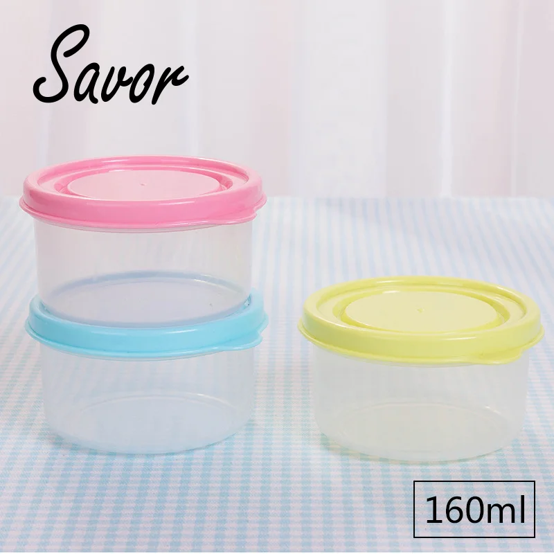 

24 Pcs 150ML Convenient Mini Plastic Bowl Storage Food Case Round Crisper Freezer Microwave Oven Available