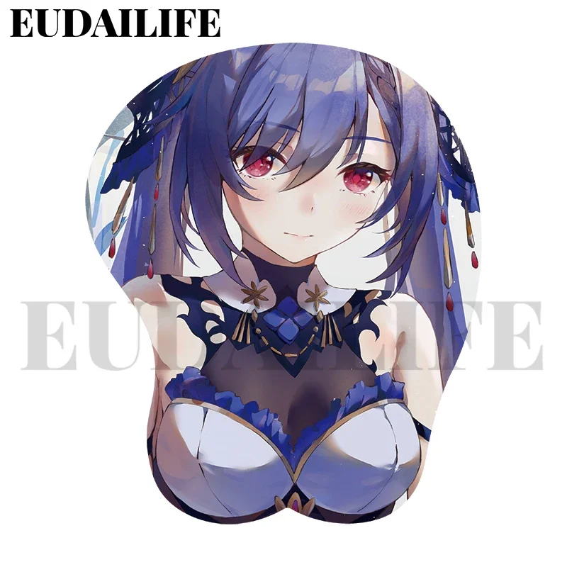 

Genshin Impact 3D подставка для рук и запястья коврик для мыши Arlecchino Ganyu Keqing коврик для мыши силиконовый Oppai мягкий коврик для мыши офисная работа отаку