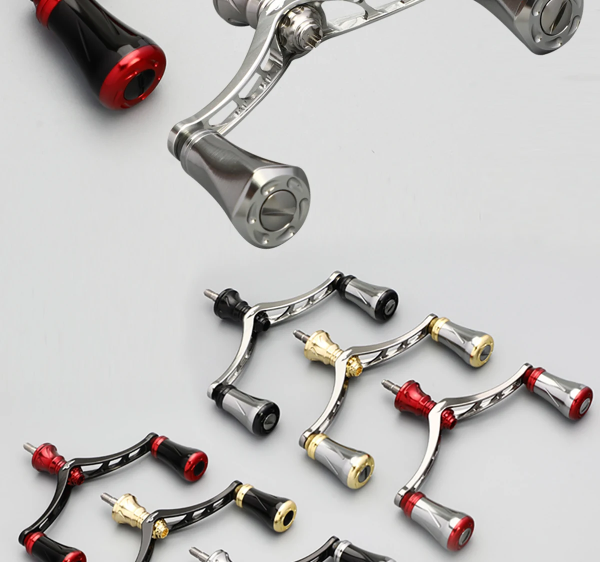 Verstellbare Doppelhebelarme für Spinnrollen – Achsabstand 80/98 mm, Knopfdurchmesser 20 mm | Passend für Daiwa & Shimano Rollen-Modifizierungsteile – Detail 3