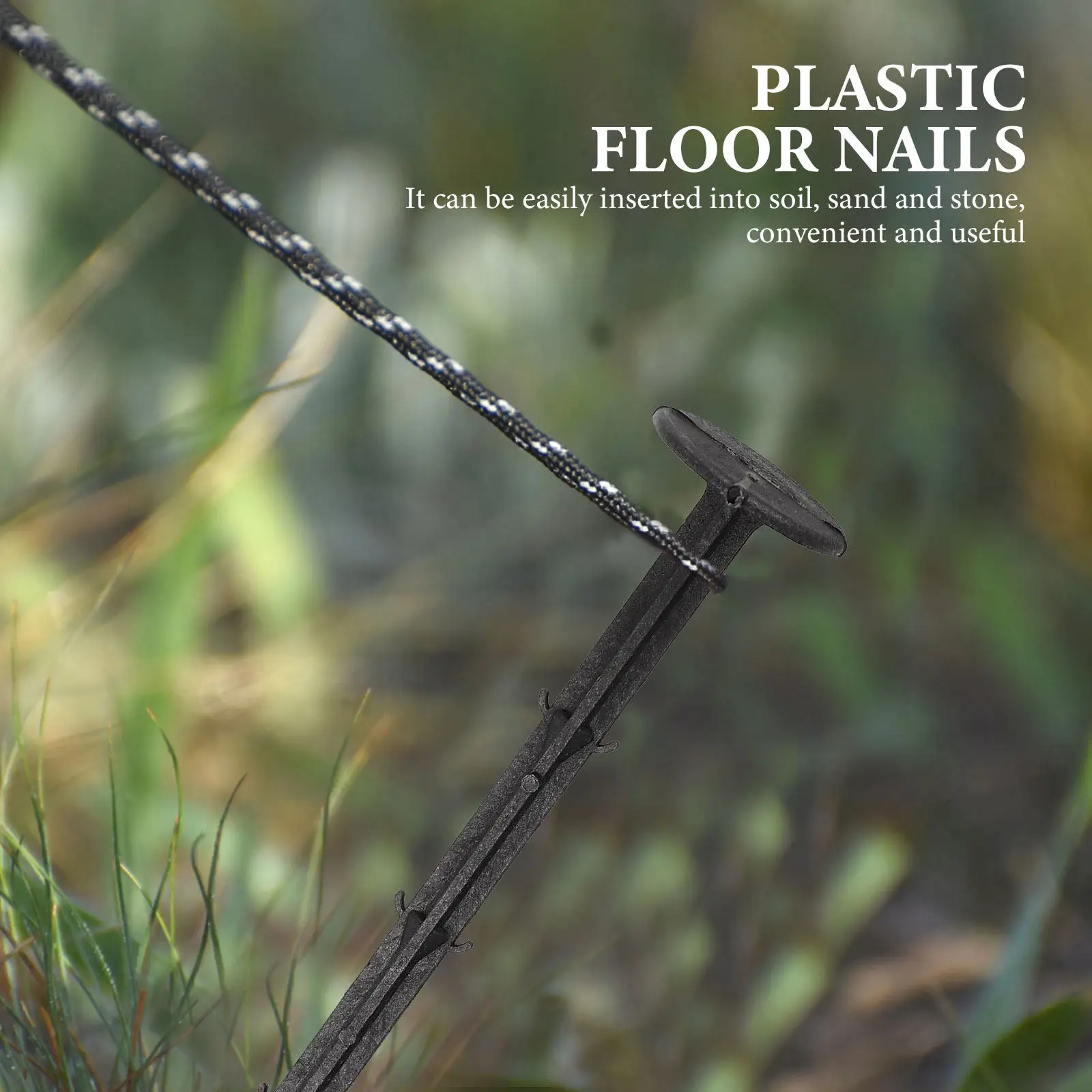 

100 шт. пластиковых колышков для крепления палаток, для кемпинга, сада, газона, анкеры для фиксации в песке и грунте