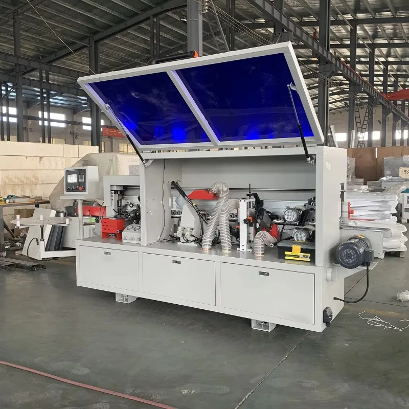 Fully Automatic Wood Edge Banding Machine Straight Line Edge Trimmer And Curved Polisher Machine