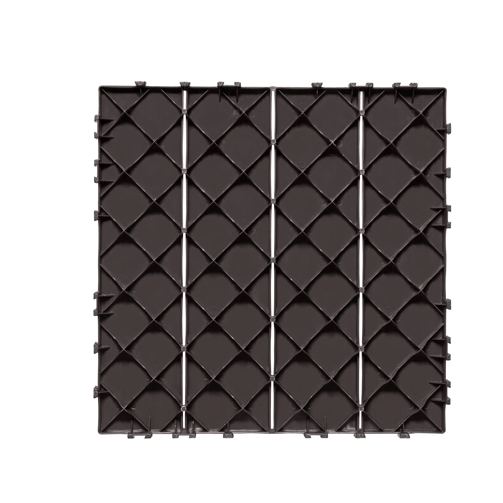 

Interlocking Deck Tiles, 10-Pack, 12'x12' Plastic Waterproof Outdoor Flooring for All Weather