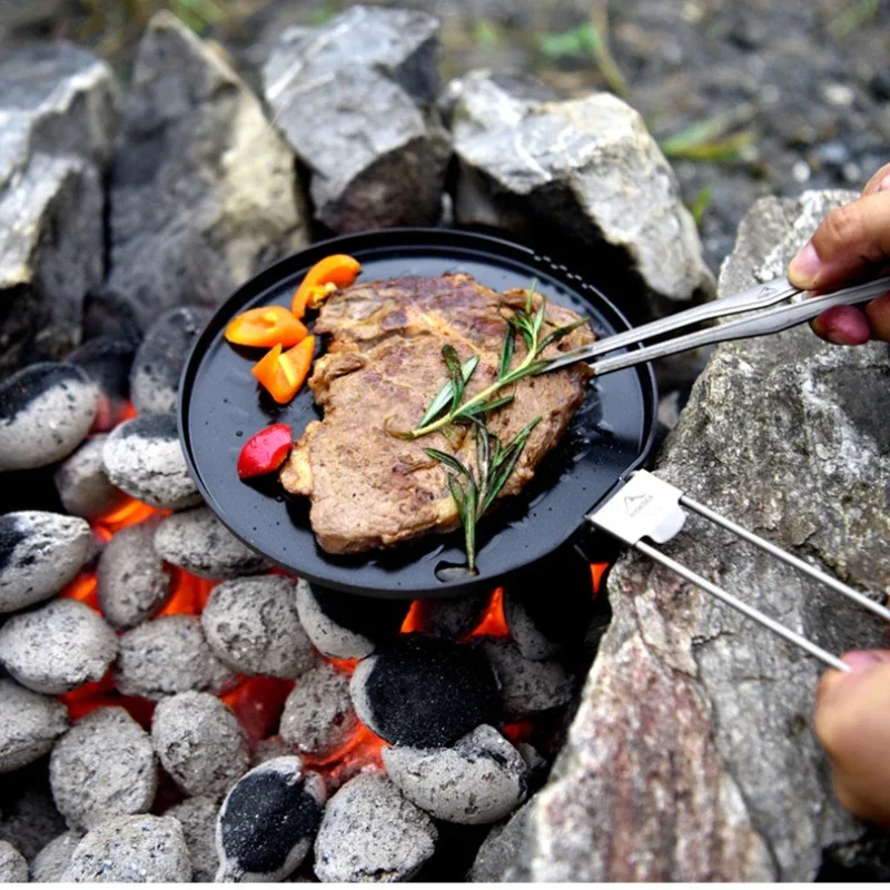 Titanium Nonstick Frying Pan, Pot, Bowl, Ultra-light Plate, Tableware, Cooking Utensils, Bbq, Picnic Cookware