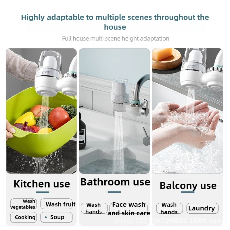Filtro de torneira purificador de água doméstico direto potável cozinha universal filtro de água purificador frontal filtros de água abs