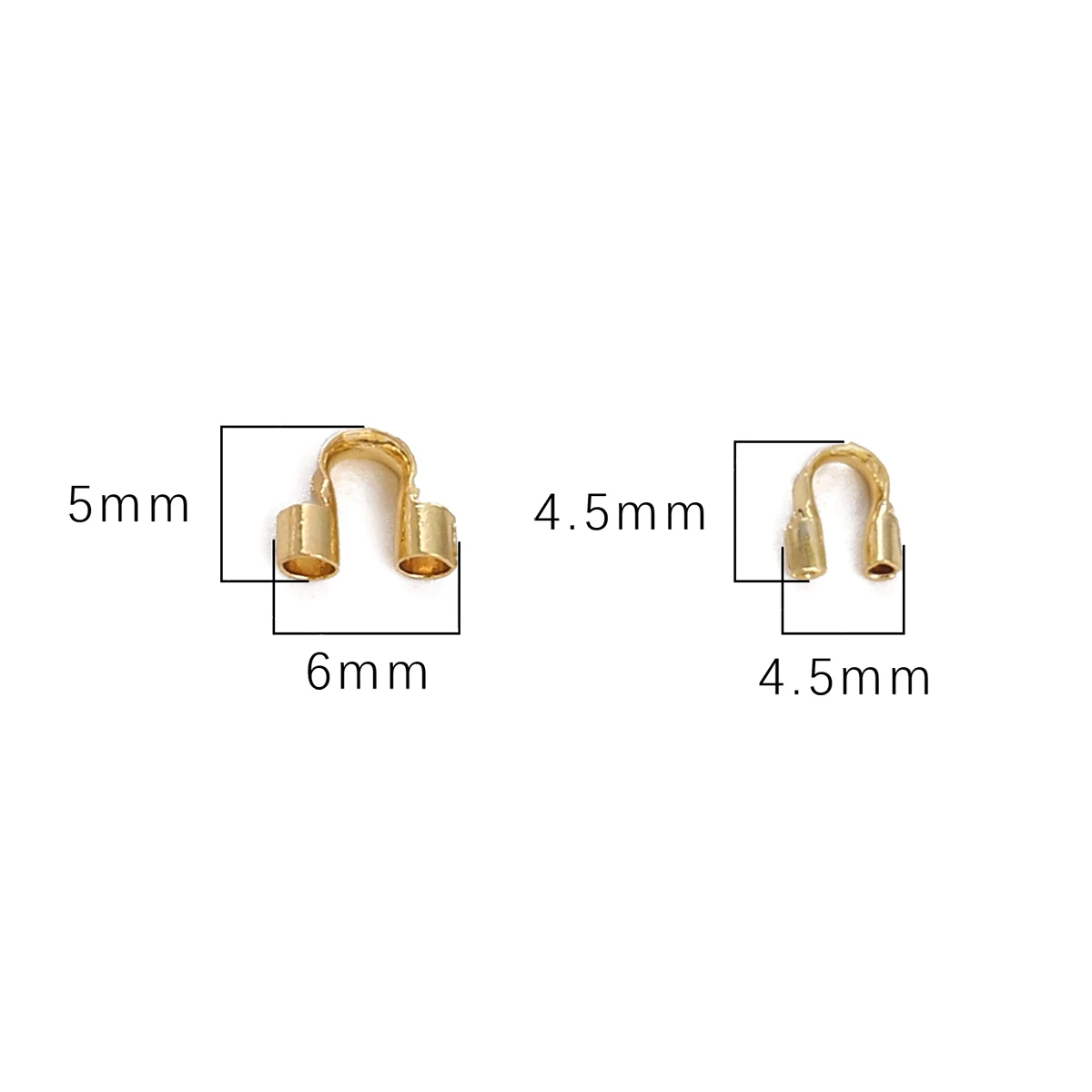 10pcs Stainless Steel Gold Color Wire Protectors Guard Guardian Protectors Loops U Shape Clasps Connector For Jewelry Making