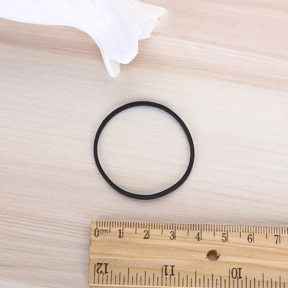 

Rubber Elastic Black Durable Ponytail Bands No Metal For Hair Ties Black Rubber Band Long Short Hair Styles