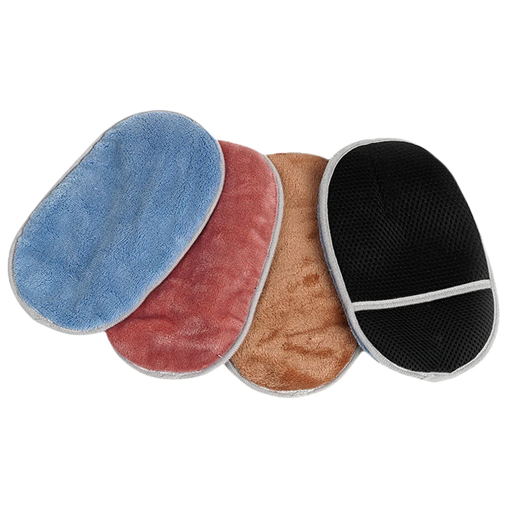 

4pcs Car Wash Gloves Coral Fleece No Shedding Scratches Cleaning Exterior Interior Washable Dry detailing