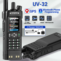 BAOFENG UV-32 GPS Walkies Talkies Long Range  1000CH AM FM Bluetooth Programming 10W Wireless Copy Frequency Ham Way Radio