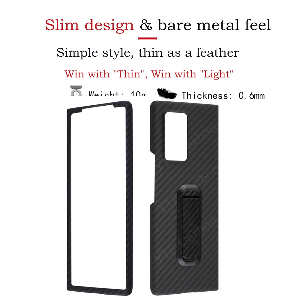 New Genuine Aramid Fiber Carbon For Samsung Galaxy Z Fold 2 Fold2 Ultra-thin For Galaxy Z Fold 3 Fold3 W21 5G CASE Cover