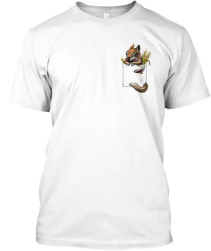 Squirrel Pocket T-Shirt Made in the USA Size S to 5XL