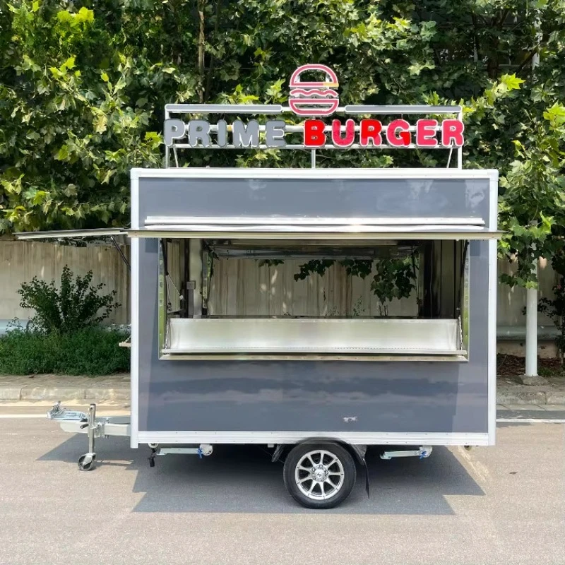 مخصص المحمول صغير الحجم برغر الوجبات السريعة وجبة خفيفة بار الطعام سيارة مجهزة بالكامل مخبز برغر الغذاء شاحنة مقطورة للبيع #4