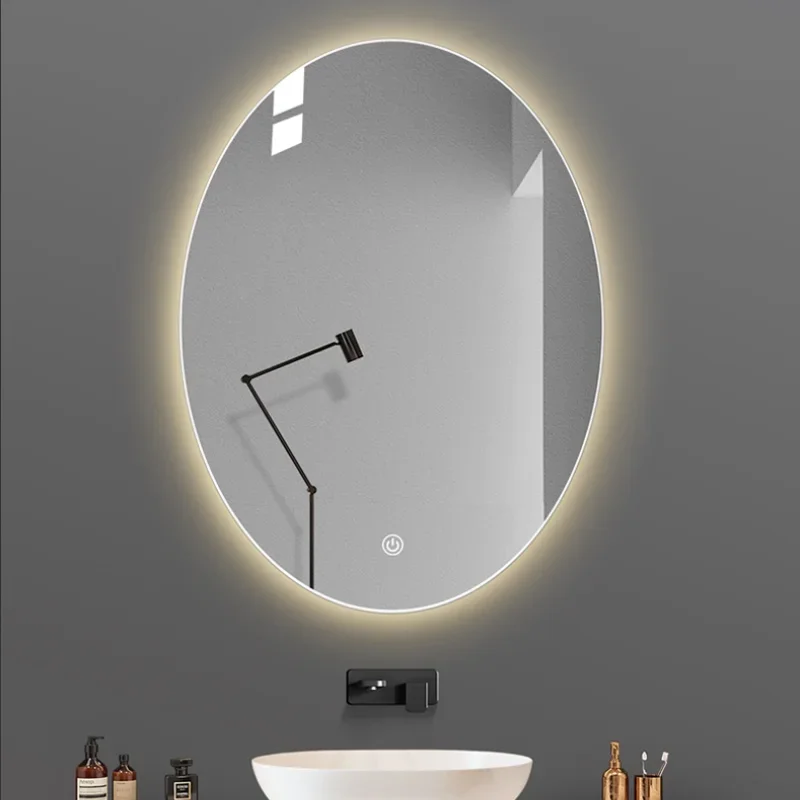 Oval Cosmetic Bath Mirrors Self Haircut Cabinet Wall Mounted Shaving Bath Mirrors Bathroom Lustro Do Makijazu Bath Mirror LG50JZ