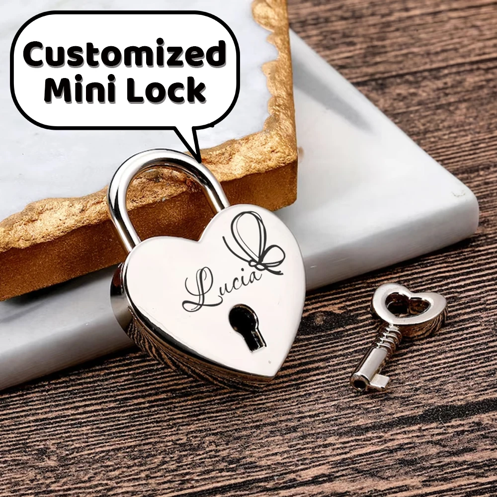 1pc Custom Heart Lock Metal Heart Lock Precision polishing smooth heart romantic gift