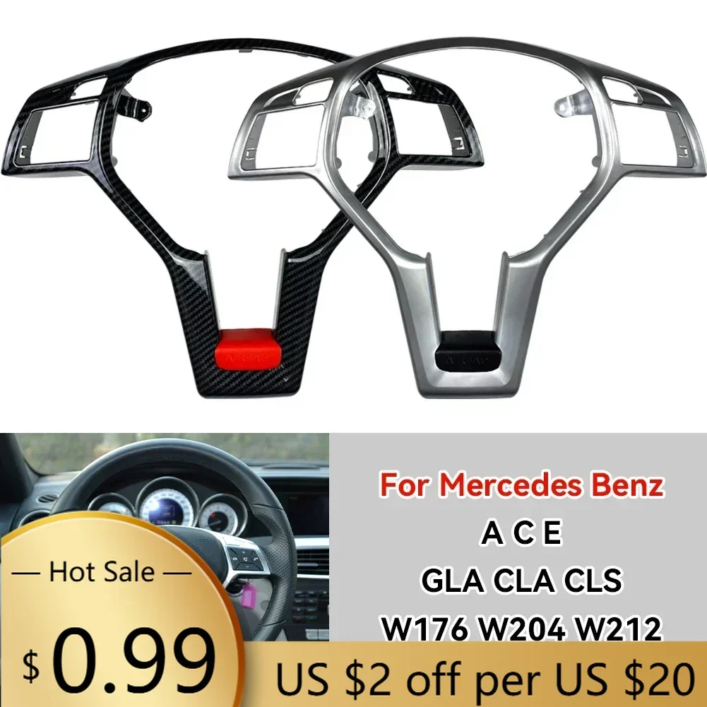 

Steering Covers Car Steering Wheel Chrome Panel Cover Trim For Mercedes Benz A B C E GLK GLA CLA CLS Class W176 W204 W212 X156