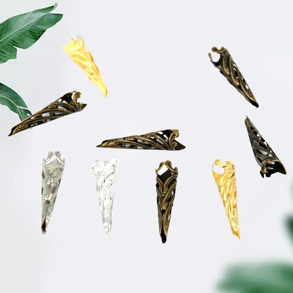 

200Pcs Handmade Butterfly Trumpet Flower Bead Caps Charm Fine Workmanship DIY Receptacle Charms for Cosplay Style Costume