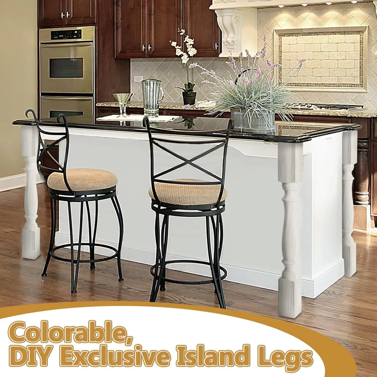 Dimensions of the kitchen island legs