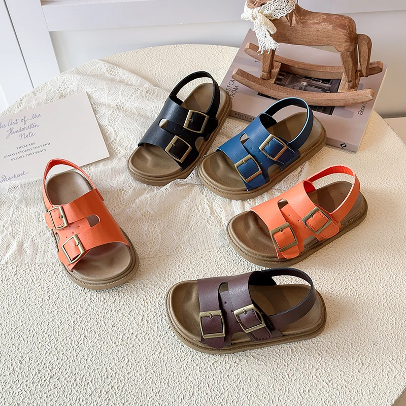 Children Sport Sandals Open Toe Non-slip Soft Sole Kids Summer Beach Shoes Boys Girls Casual Outdoor Sandals Size 21-26