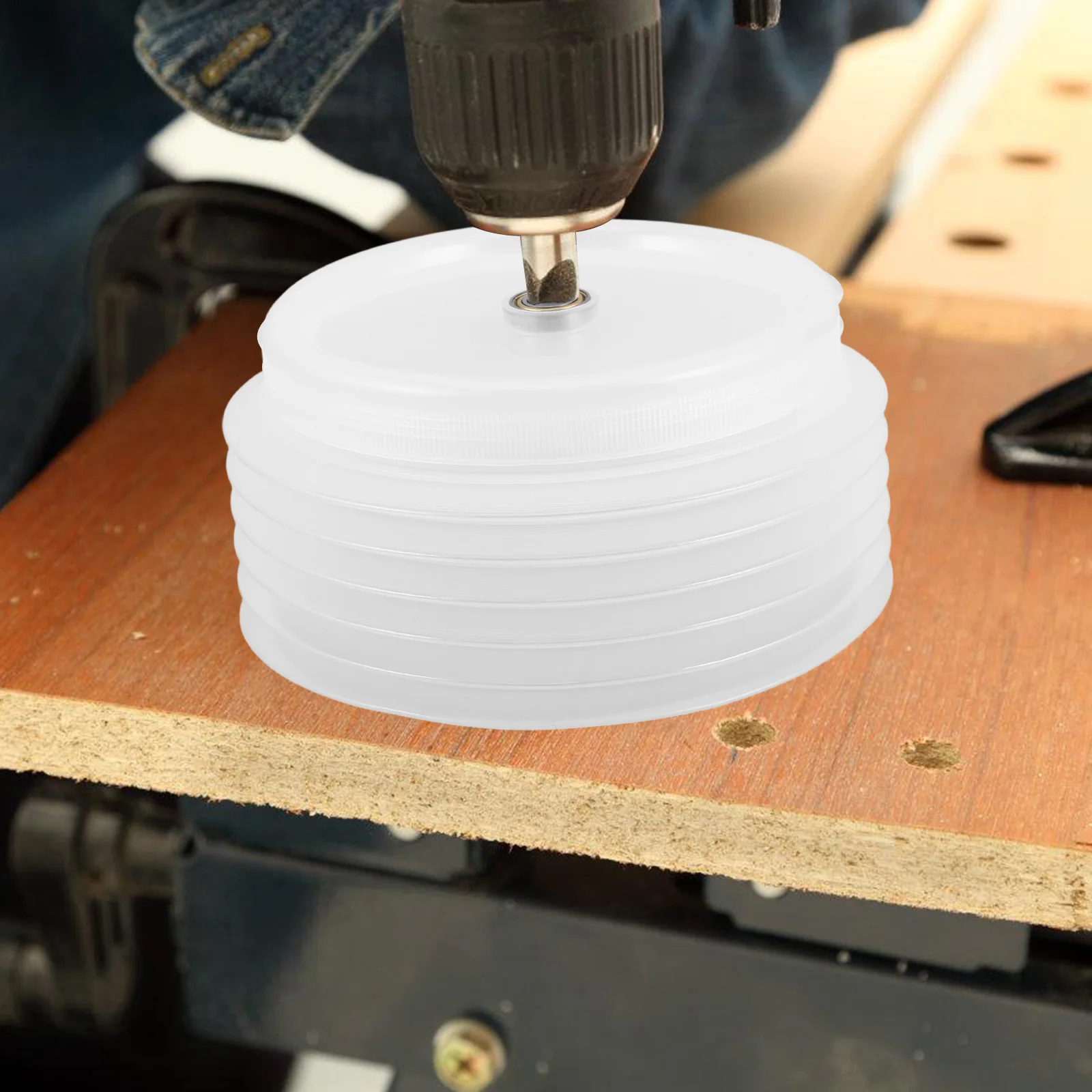 

100Mm Transparent Dust for Hole Saw Drill Dust Guard Ceiling Recessed Light Installation DIY Drilling Safety