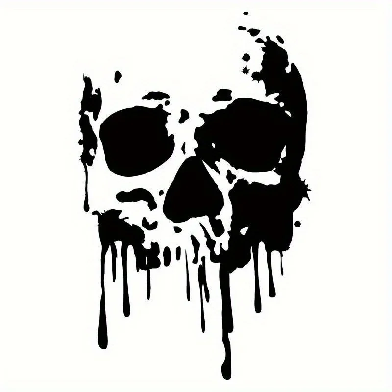 Skull Drip Paint PVC Vinyl Stickers Decals High Quality for Car Moto Helmet Laptop Universal Decor Accessories