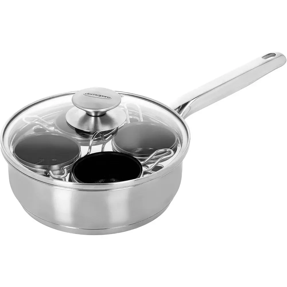 

4-Cup Stainless Steel Egg Poacher Set, Induction & Dishwasher Safe