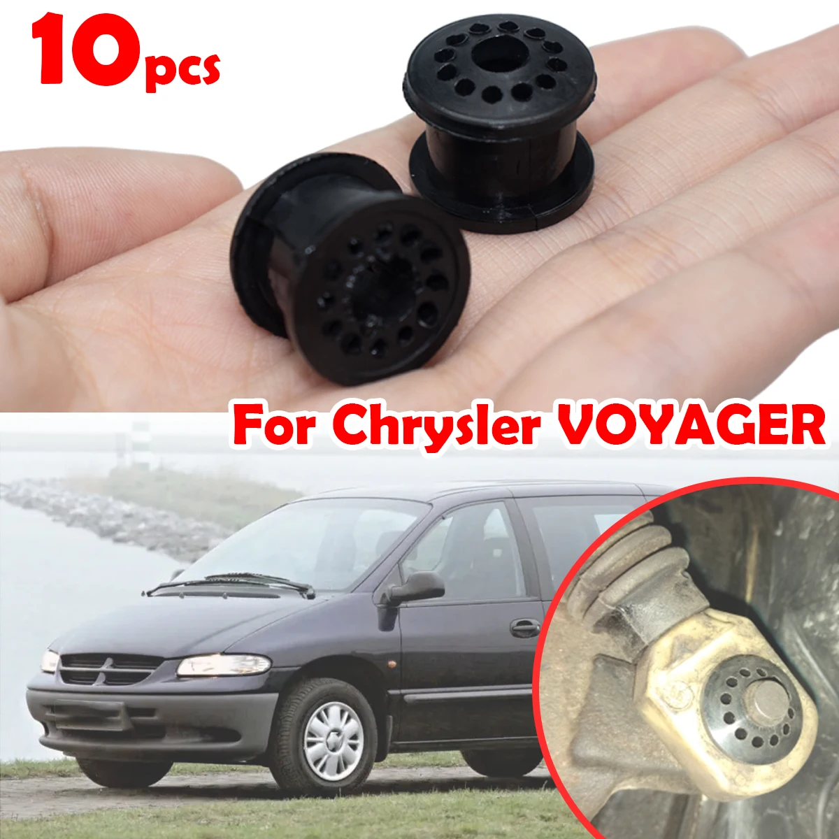 

10pcs For Chrysler GRAND VOYAGER III / VOYAGER IV Gearbox Cable Linkage Rubber Bushing 5Speed Shift Lever Assembly Repair Kit