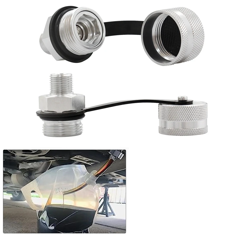 Car Aluminum Alloy Oil Drain Valve Quick Drain Suitable Quick Twist Oil Drain Valve For M12x1.25 With Hose Accessories