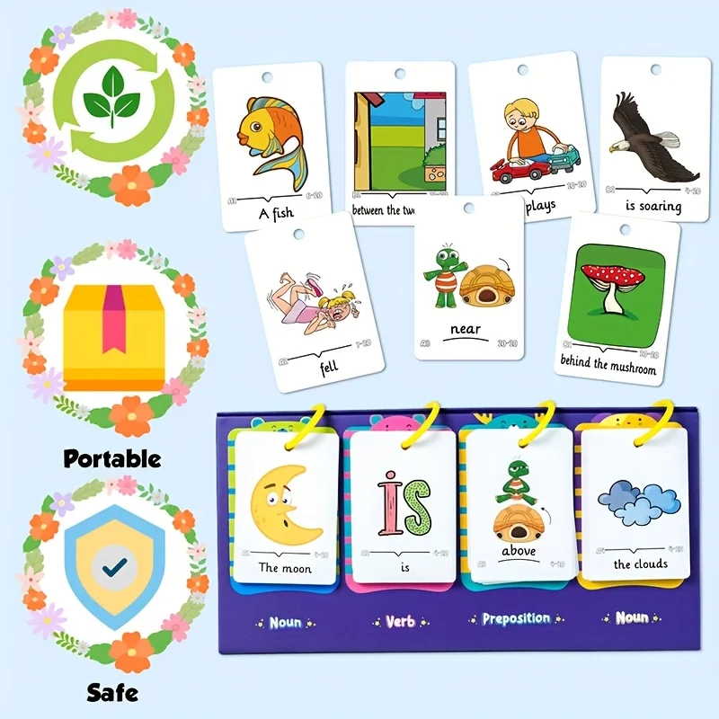 280PCS educational learning tools, interactive cartoon educational cards, classroom educational toys