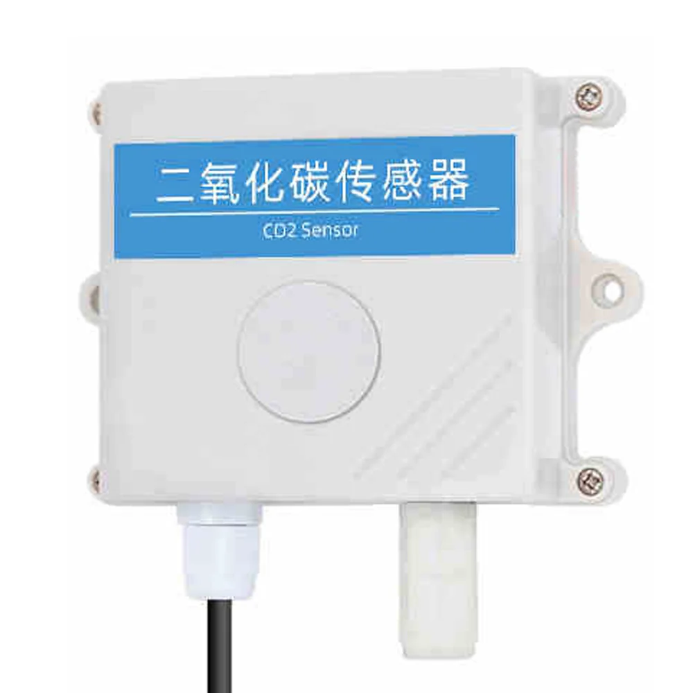 CO2 Sensor Transmitter Gas Concentration Detection for Greenhouse Culture 0-10000ppm RS485 4-20mA 0-5V 0-10V Output Detector CO2