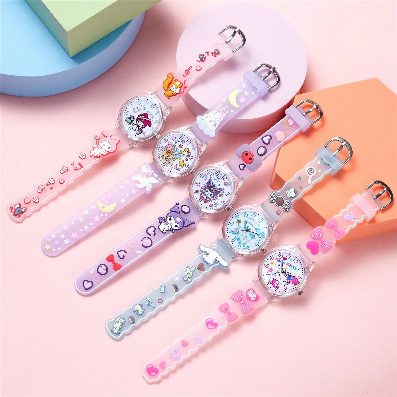 Sanrio Hello Kitty Quartz Watch for Girls Cute Cartoon Design Ideal Festive Gift Fashionable Timepiece