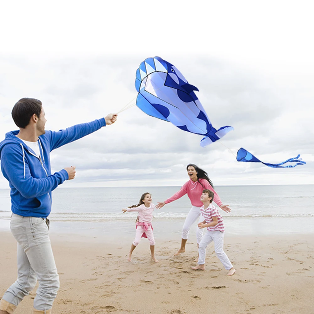 3D Vlieger Enorme Frameloze Zachte Parafoil Giant Whale Flying Kite frameloze vlieger vliegeren Vlieger