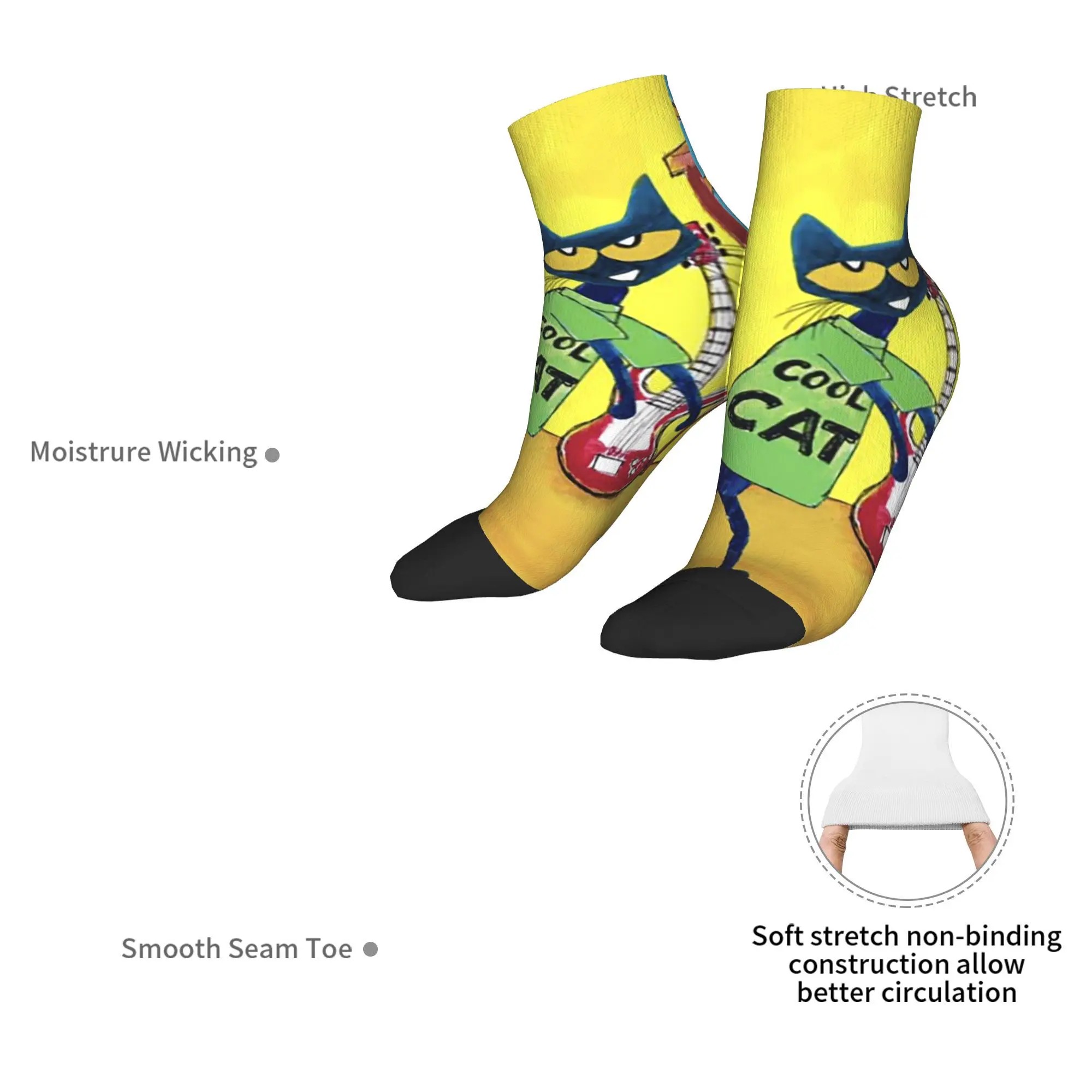 Pete The Cat   Socks Harajuku High Quality Stockings All Season Socks Accessories for Man's Woman's Birthday Present